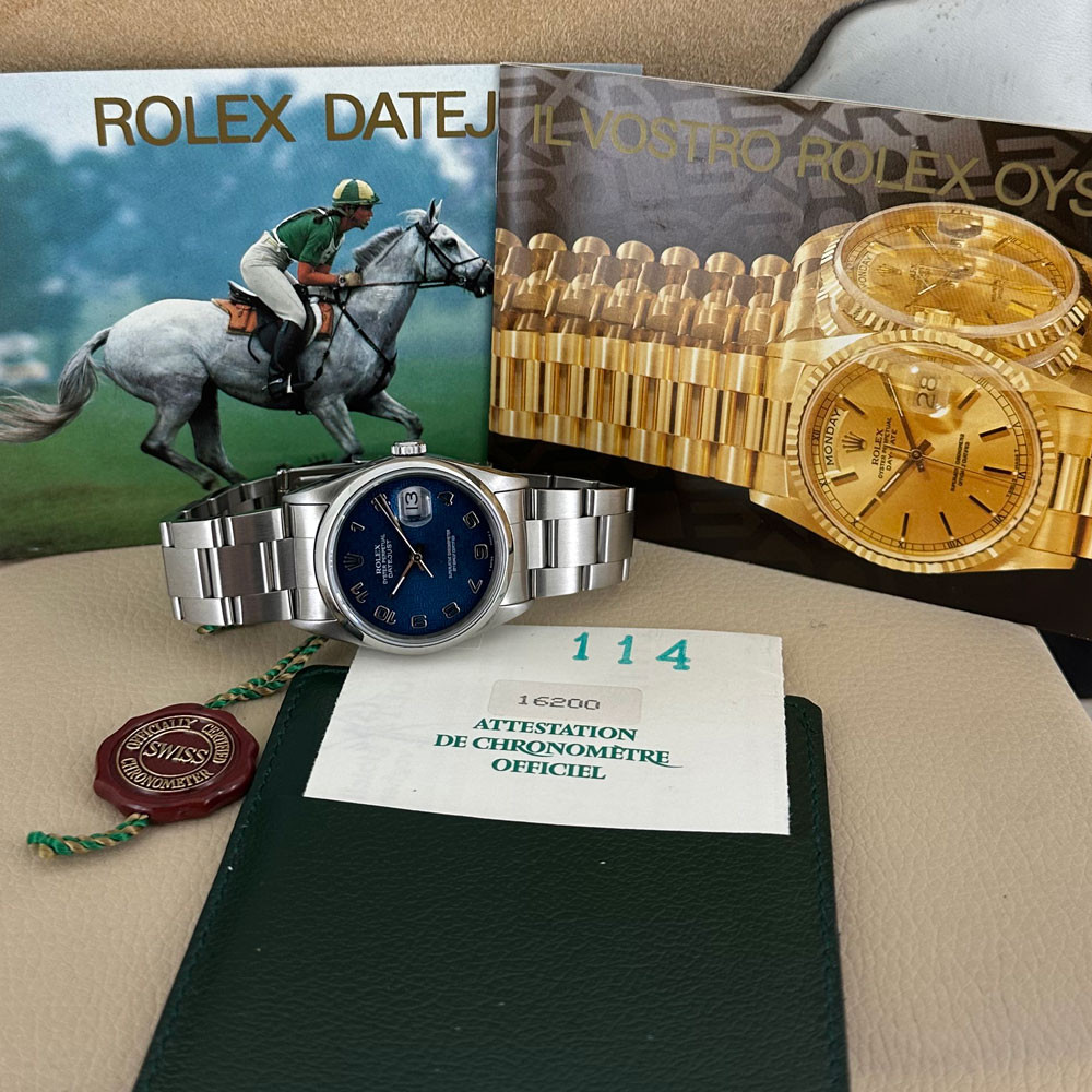 Rolex datejust 2025 16200 blue dial